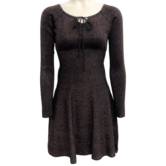 Hyacinth House Black Shimmer Selena Knit Dress - Picture 1 of 4